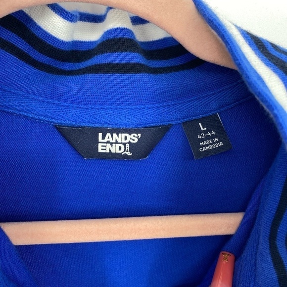 Lands end men’s pullover royal blue sweater quarter zip size large - Picture 4 of 8